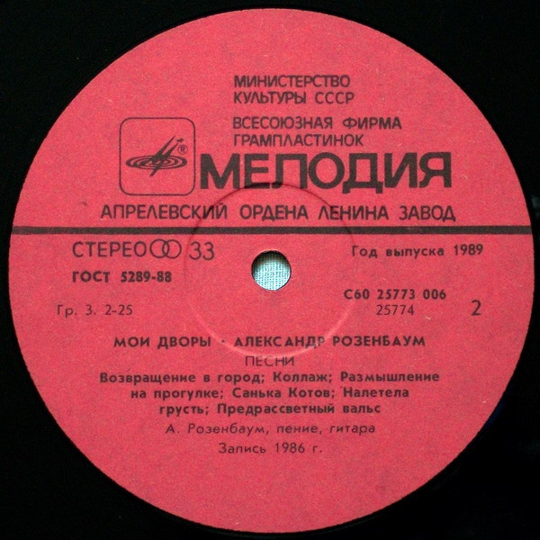 Александр Розенбаум - Мои дворы