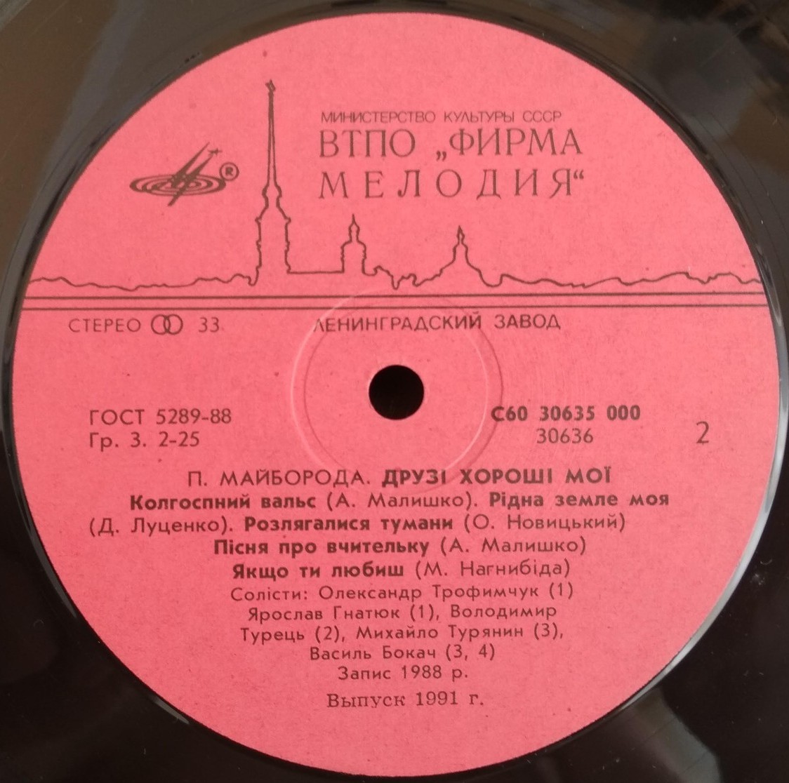 П. МАЙБОРОДА (1918): «Друзі хороші мої»