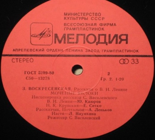 З. ВОСКРЕСЕНСКАЯ. Рассказы о В. И. Ленине. Инсценировки С. Василевского.