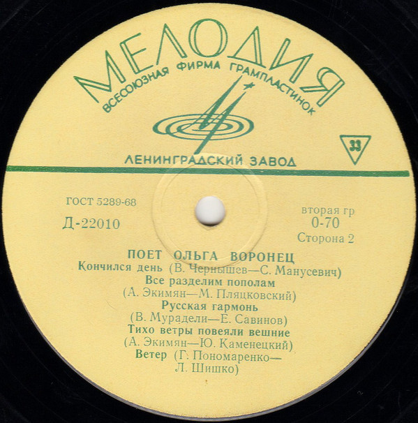Поёт Ольга Воронец