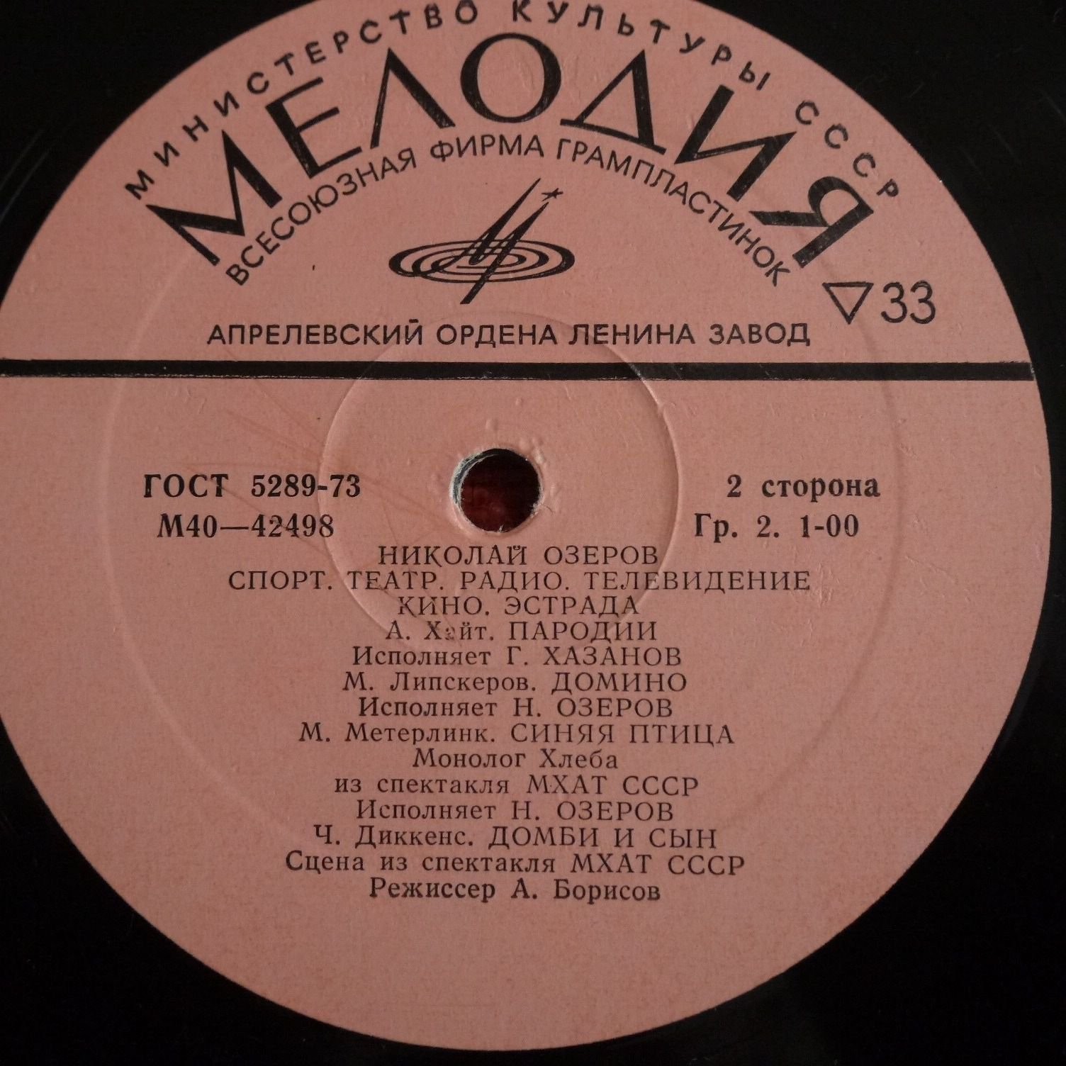 НИКОЛАЙ ОЗЕРОВ (Спорт. Театр. Радио. Телевидение. Кино. Эстрада).