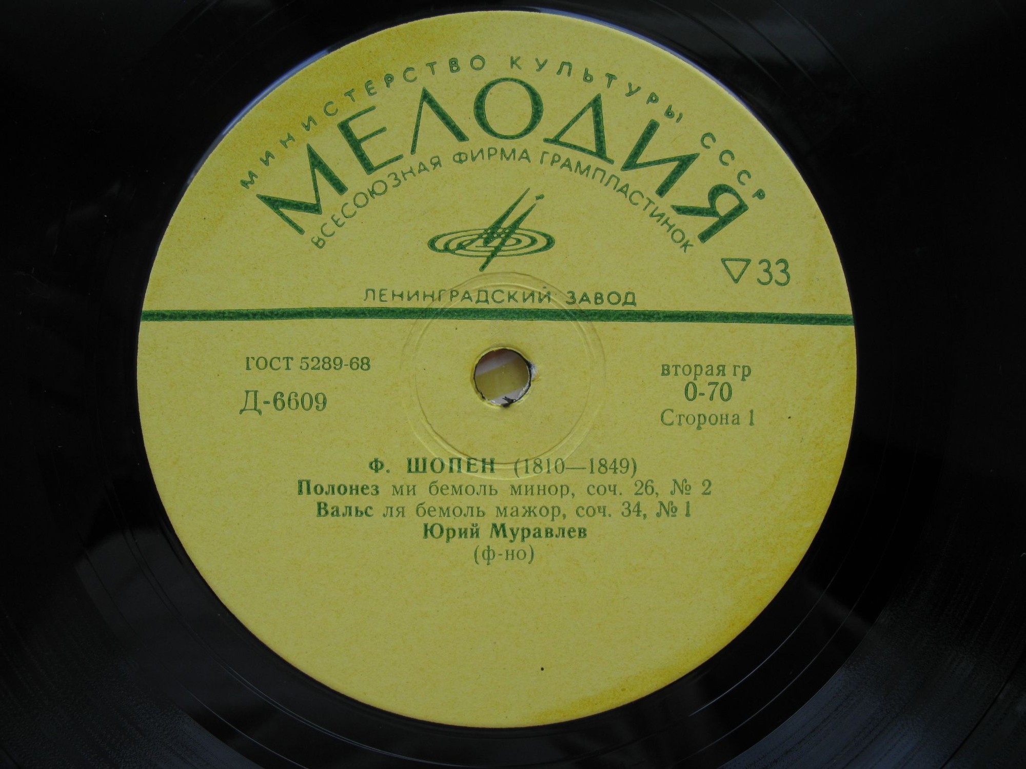 Ф. Шопен. Играет Юрий Муравлев (фортепиано)