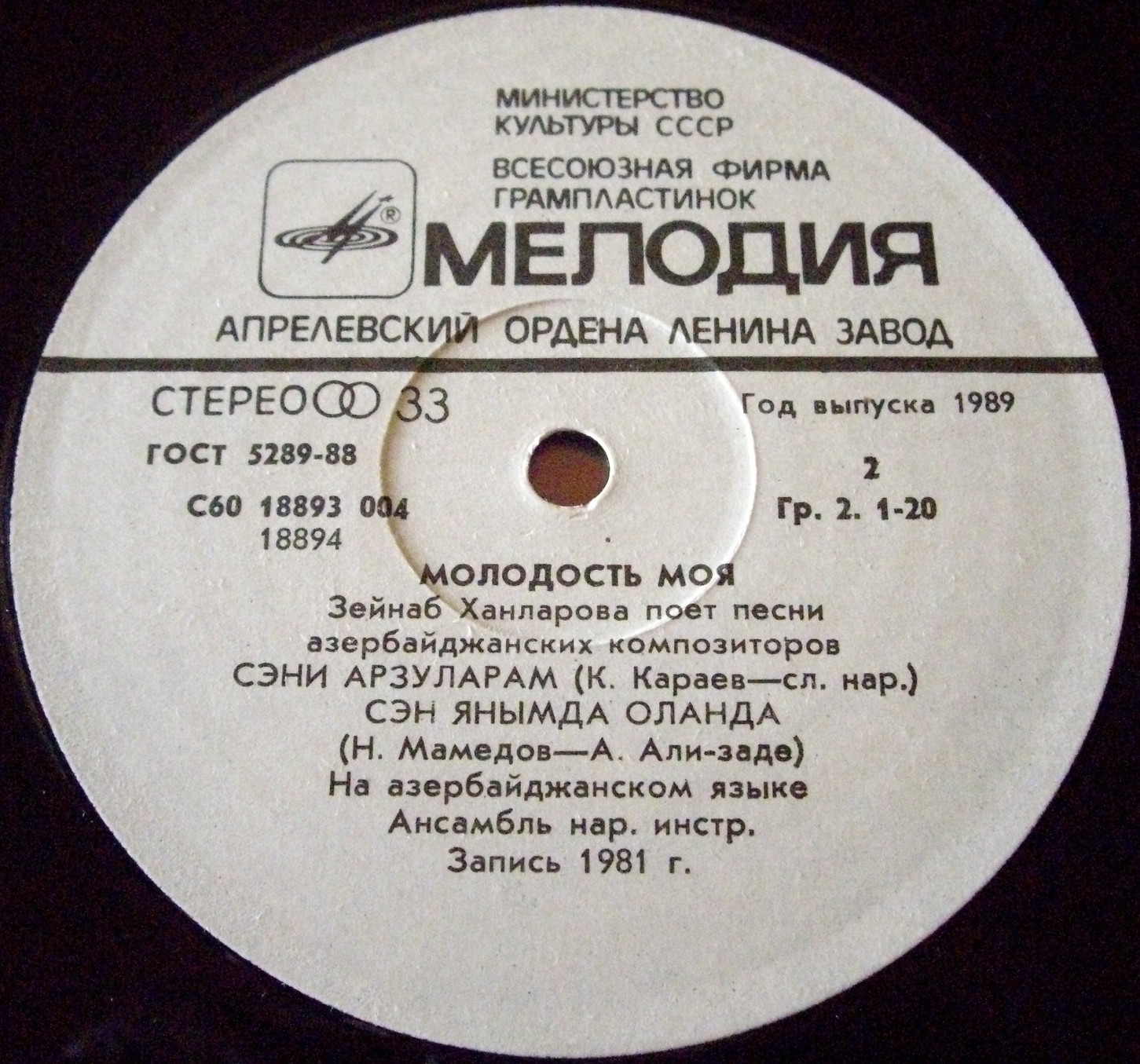 ХАНЛАРОВА Зейнаб. «Молодость моя»: