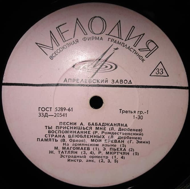 Песни Арно Бабаджаняна