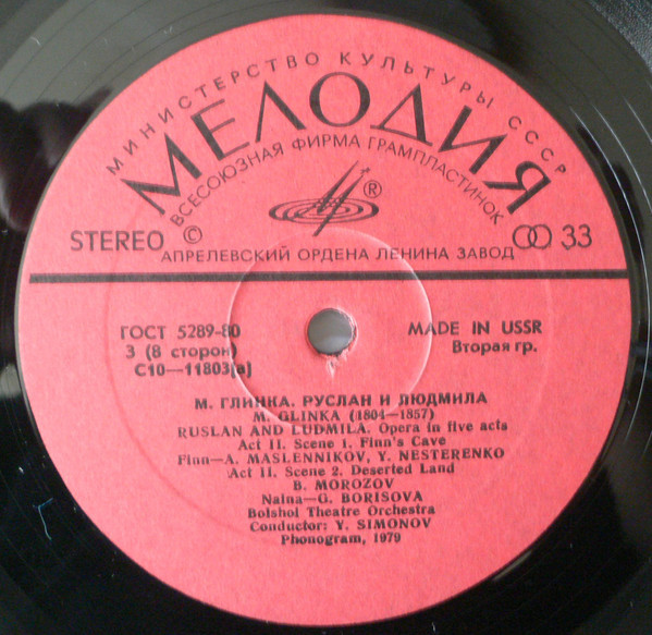 М. ГЛИНКА (1804—1857): «Руслан и Людмила», опера в пяти действиях