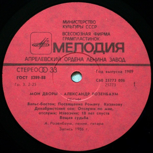 Александр Розенбаум - Мои дворы