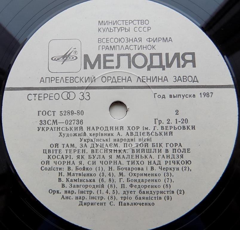 УКРАЇНСЬКИЙ НАРОДНИЙ ХОР ІМЕНИ Г. ВЕРЬОВКИ