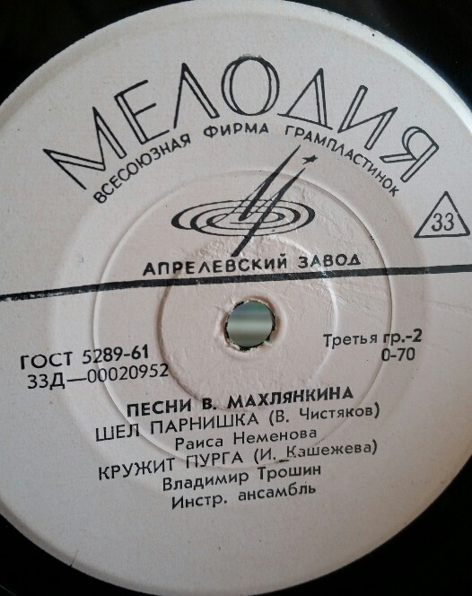 Песни В. Махлянкина