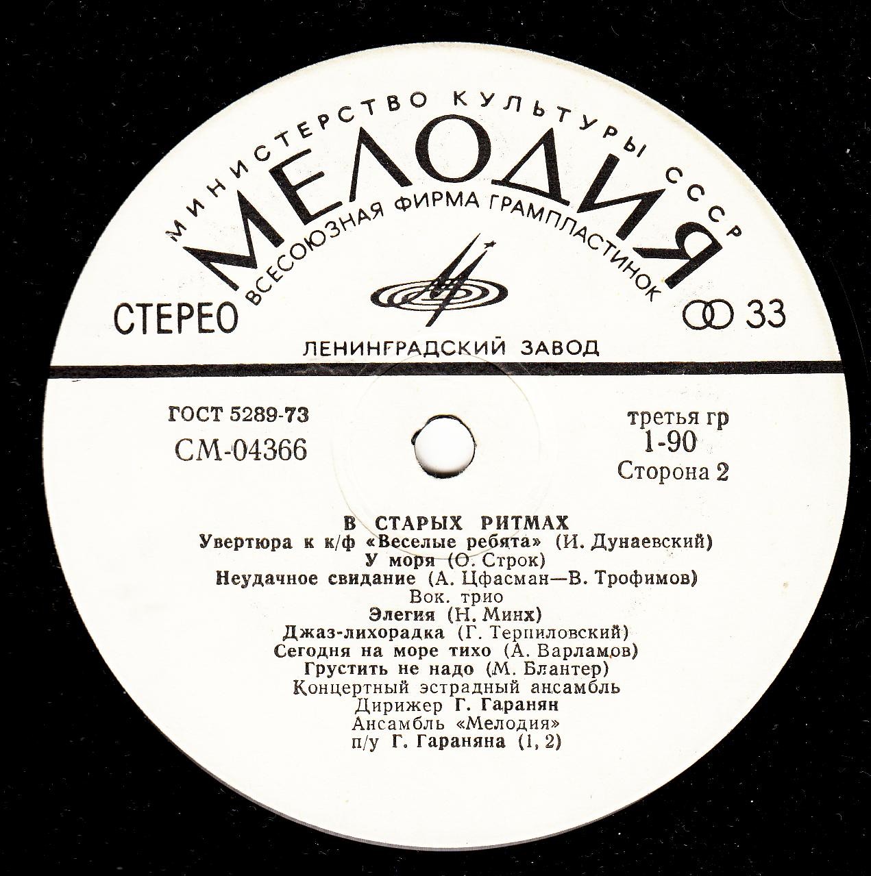 Ансамбль «Мелодия». В старых ритмах