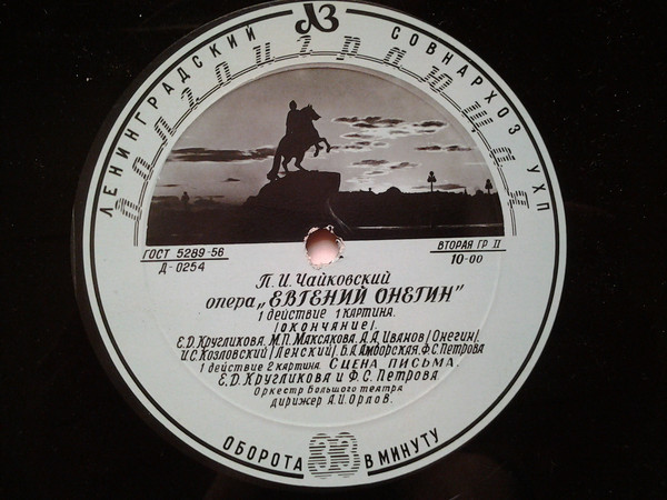 П. ЧАЙКОВСКИЙ (1840–1893): «Евгений Онегин», опера в 3 д.