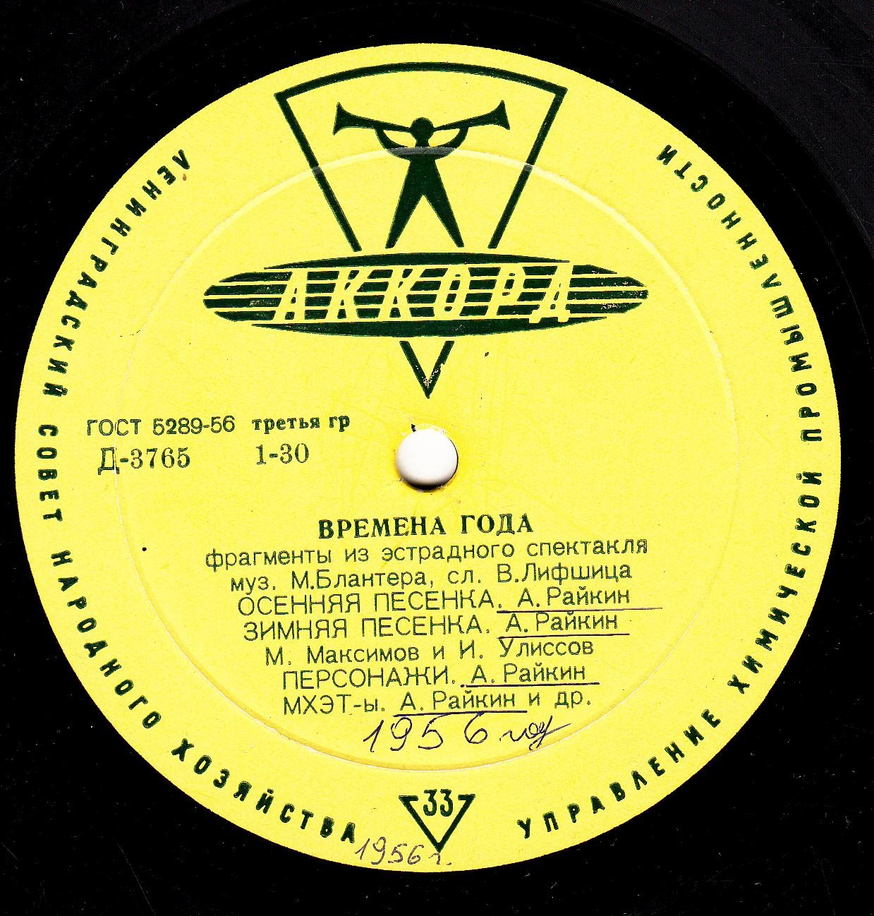 Аркадий Райкин. Времена года