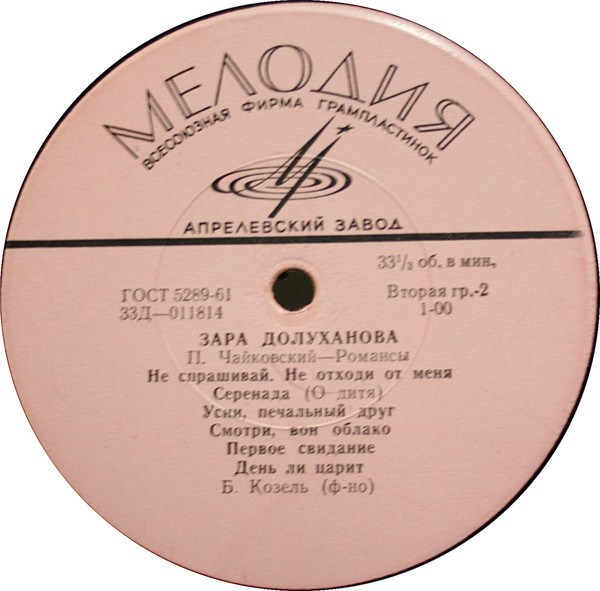 П. ЧАЙКОВСКИЙ Романсы (Зара Долуханова)