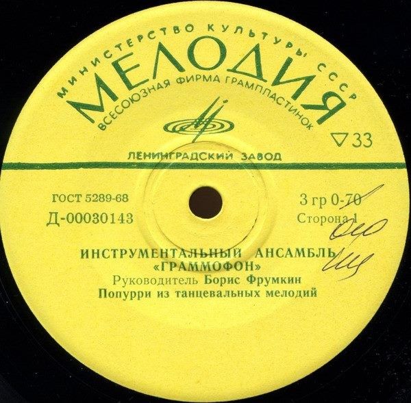 Инструментальный ансамбль "ГРАММОФОН", рук. Б. Фрумкин