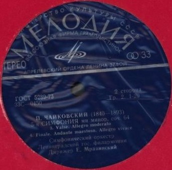 П. ЧАЙКОВСКИЙ. Симфония № 5 ми минор, соч. 64 (Е. Мравинский)
