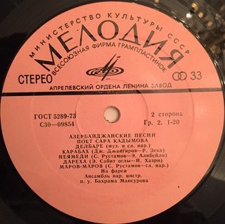 А. АЛИЕВ, С. КАДЫМОВА поют азербайджанские песни