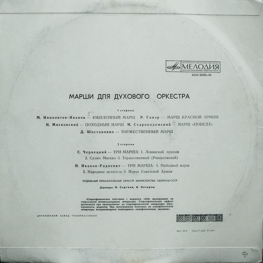 Марши для духового оркестра