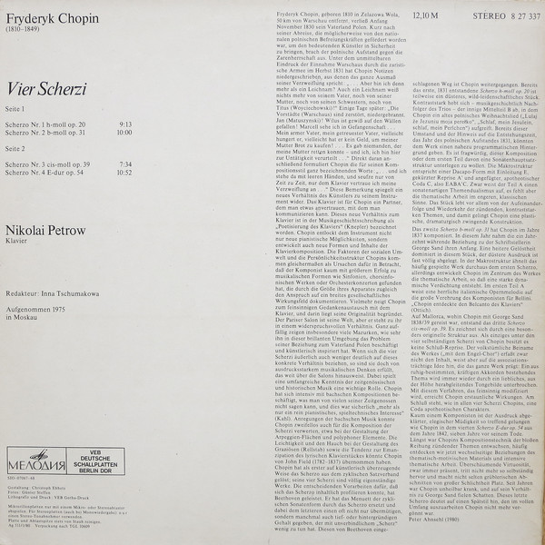 Ф. ШОПЕН (1810—1849): Четыре скерцо для ф-но (Н. Петров)