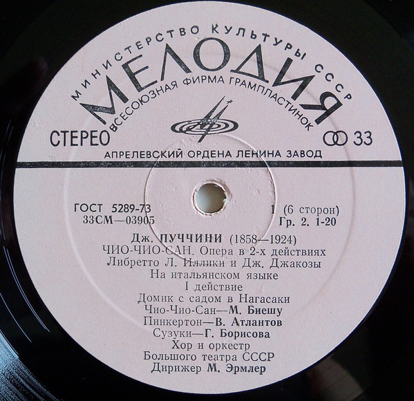 Дж. Пуччини. Мадам Баттерфляй, опера