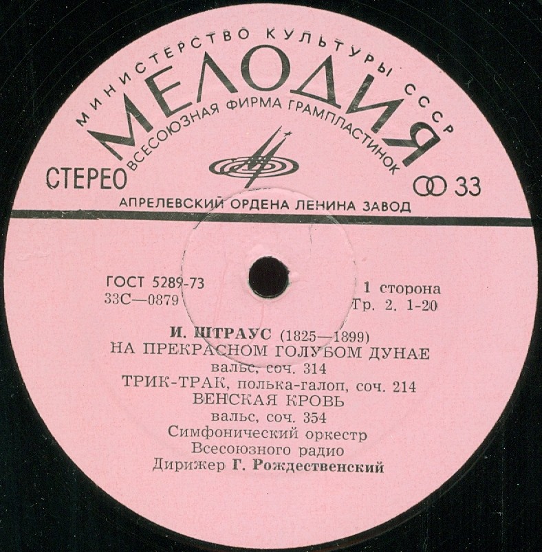 И. ШТРАУС (1825–1899): Вальсы