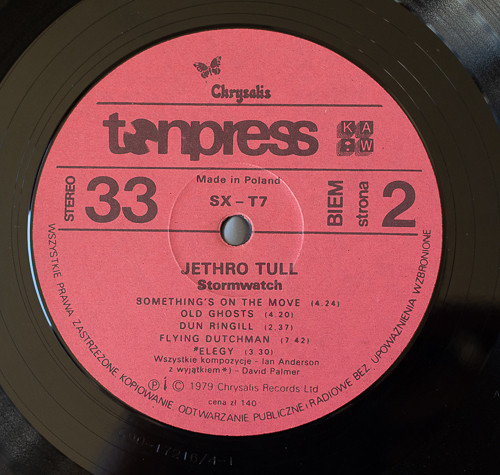 Jethro Tull - Stormwatch  [по заказу польской фирмы TONPRESS, SX-T7]