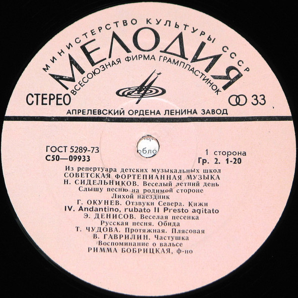 ИЗ РЕПЕРТУАРА ДЕТСКИХ МУЗЫКАЛЬНЫХ ШКОЛ. Советская фортепианная музыка: