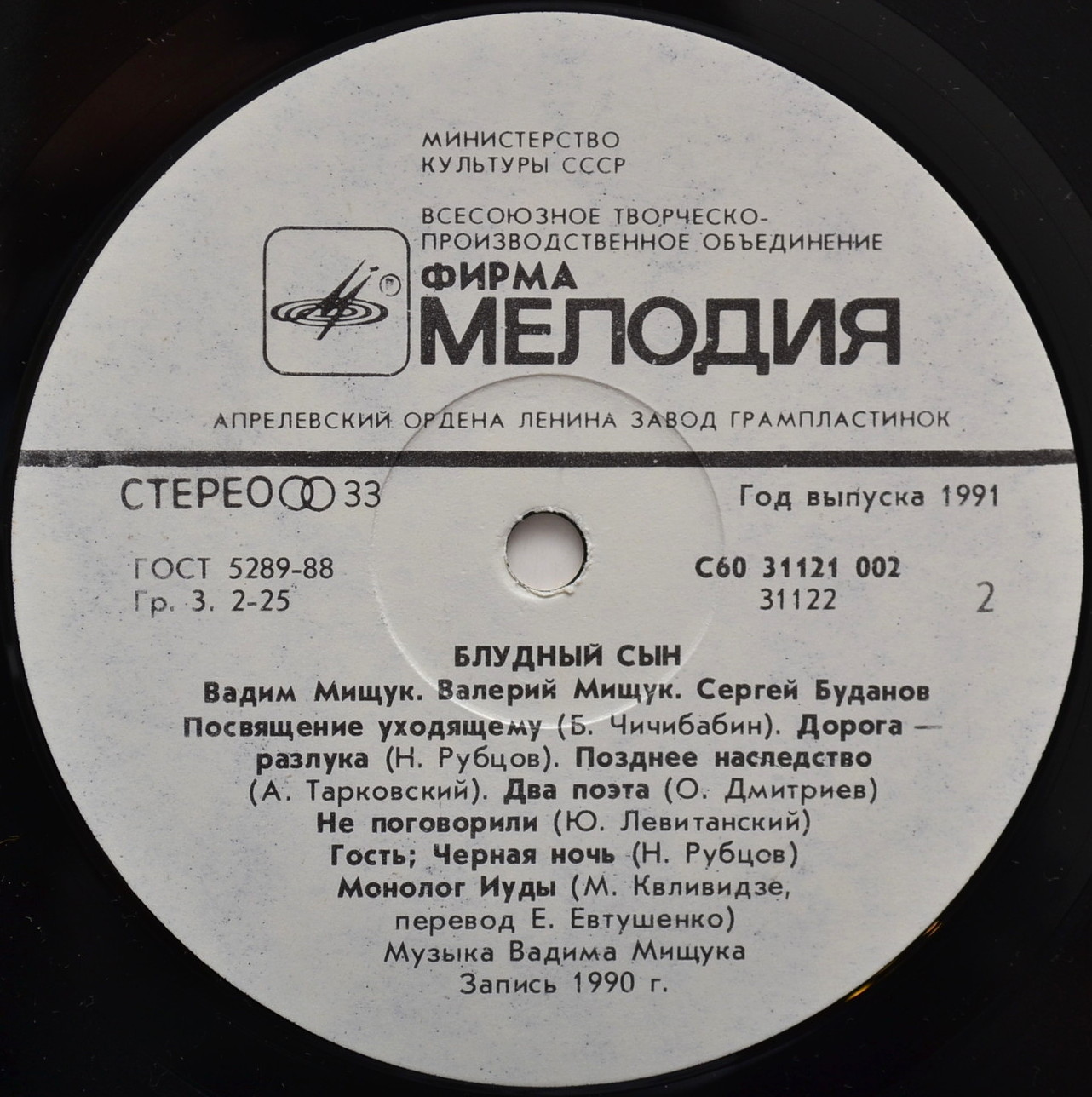 МИЩУКИ Вадим и Валерий, БУДАНОВ Сергей.  Блудный сын