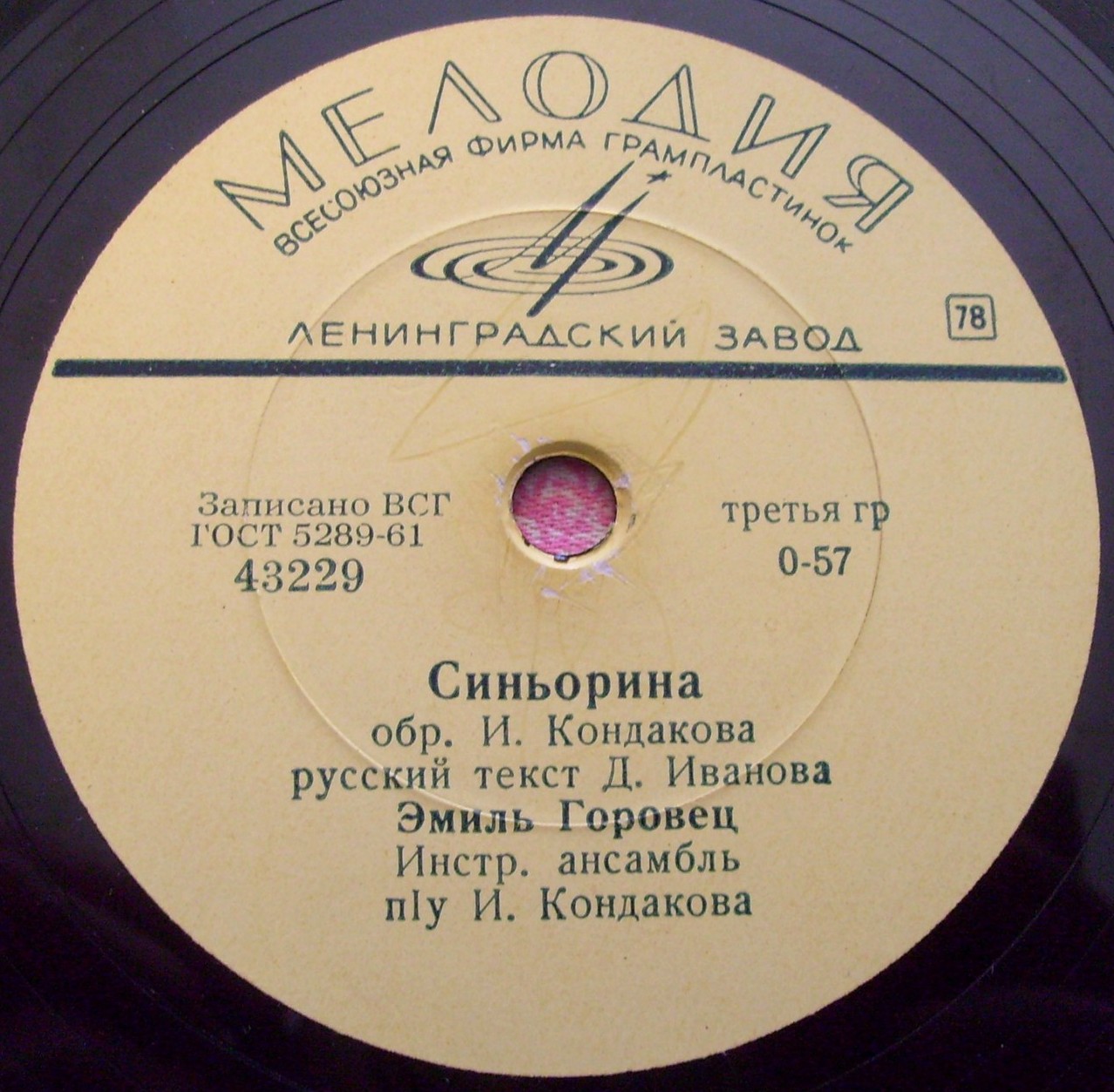 Эмиль Горовец — Синьорина / Музыка