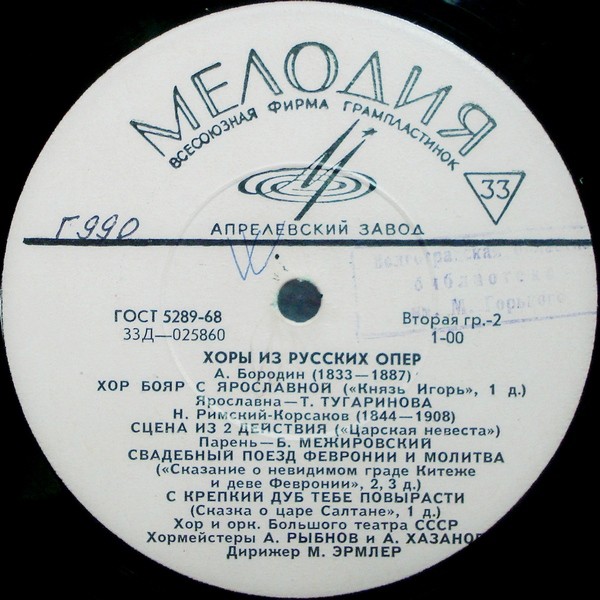 Хоры из русских опер