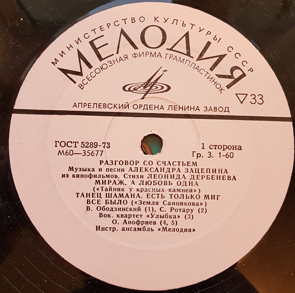 Александр Зацепин. Разговор со счастьем. Песни из кинофильмов