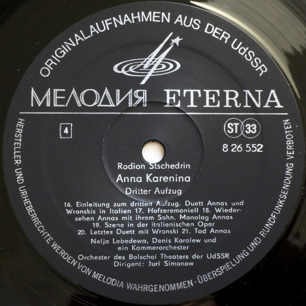 Р. Щедрин: Анна Каренина (балет)