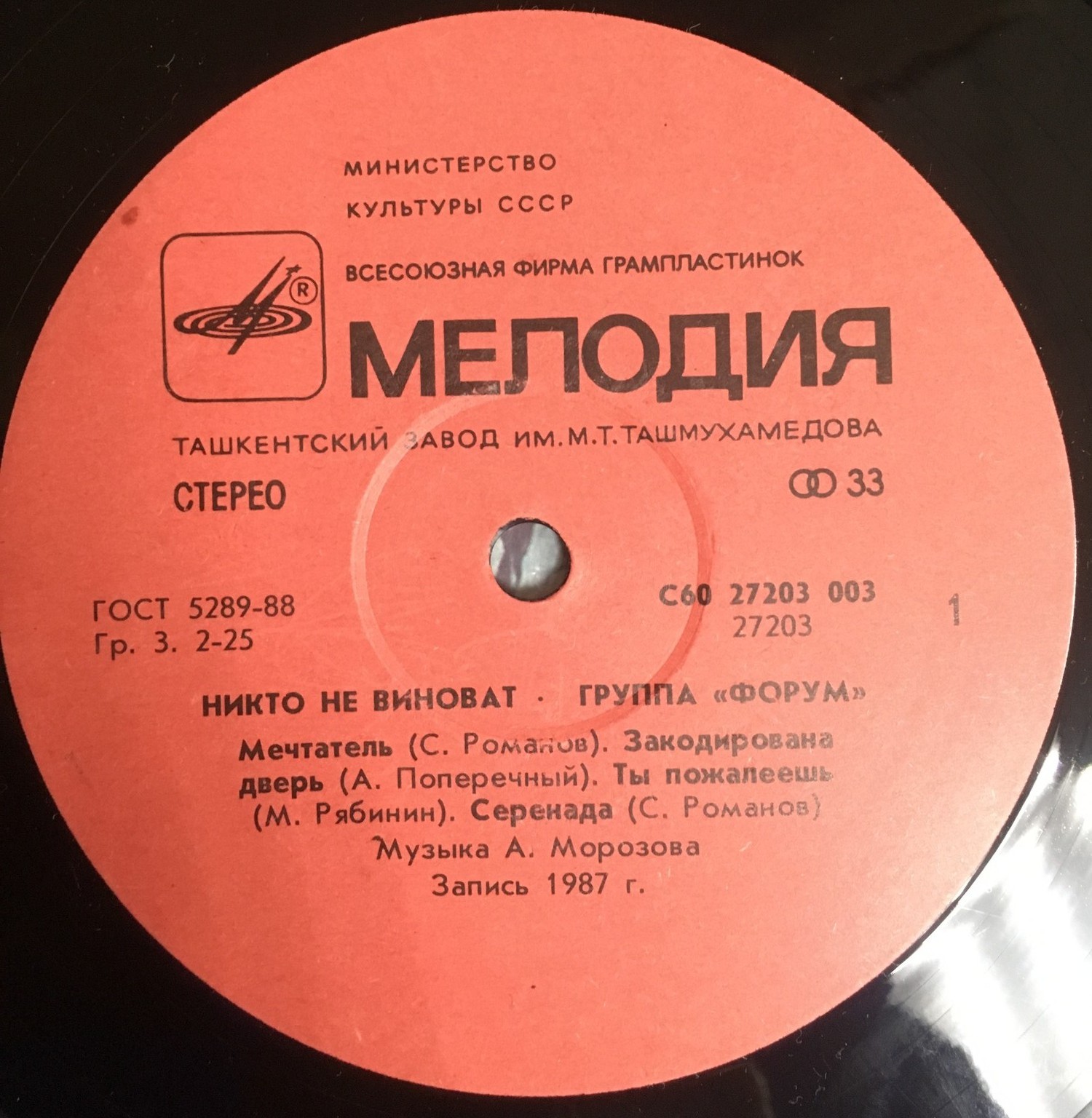 Группа "Форум". Никто не виноват