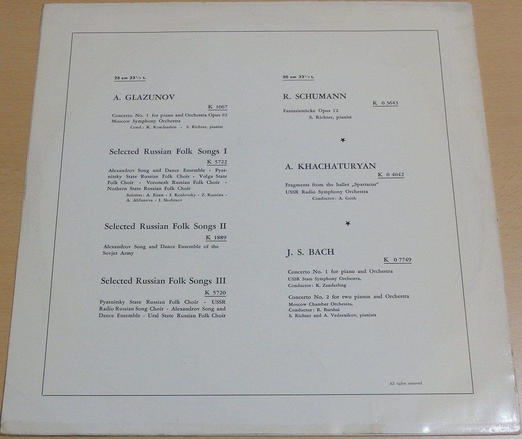 Р. ШУМАН. Играет С. Рихтер (ф-но)