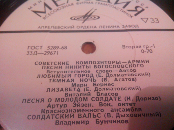 Песни Н.В. Богословского. Из цикла «Советские композиторы – Армии»