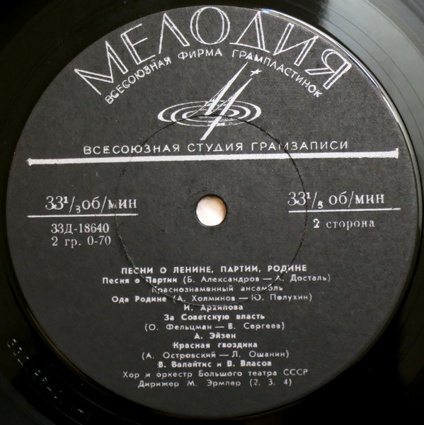 Песни о Ленине, Партии, Родине