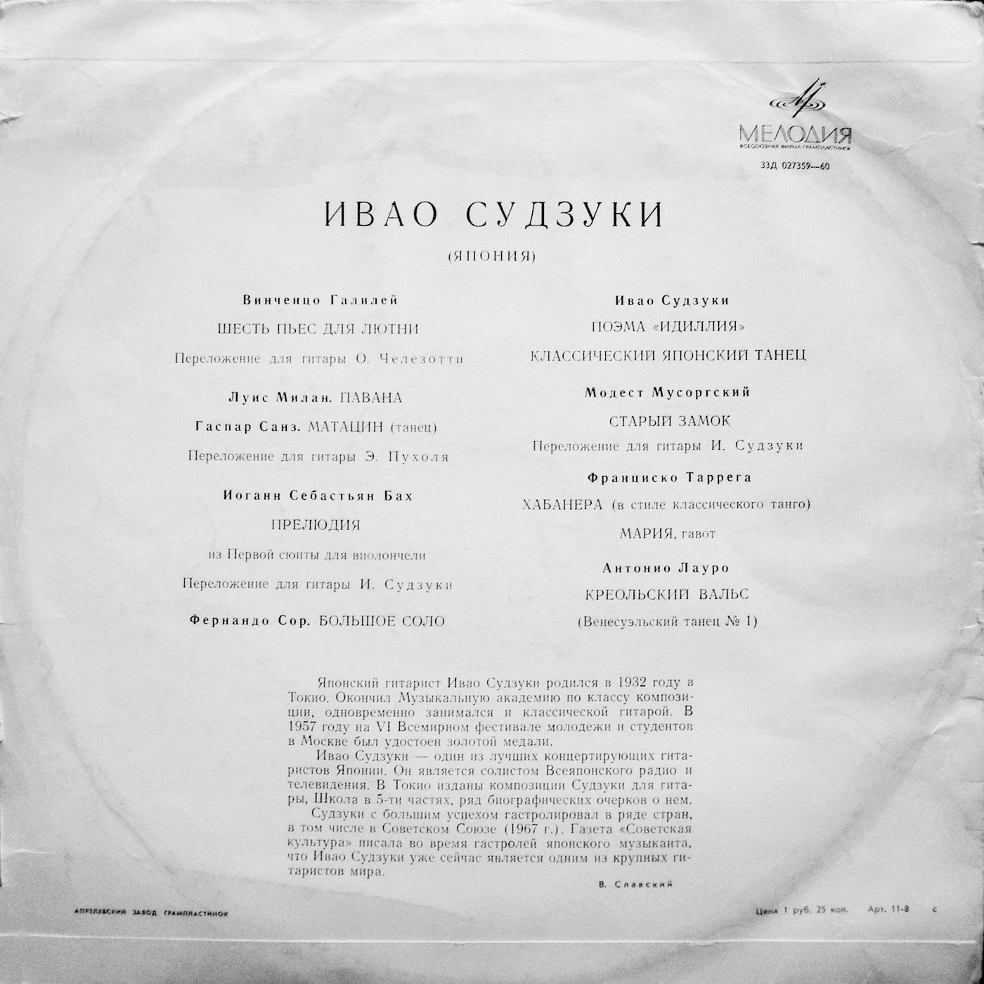 Ивао Судзуки, гитара (Япония)