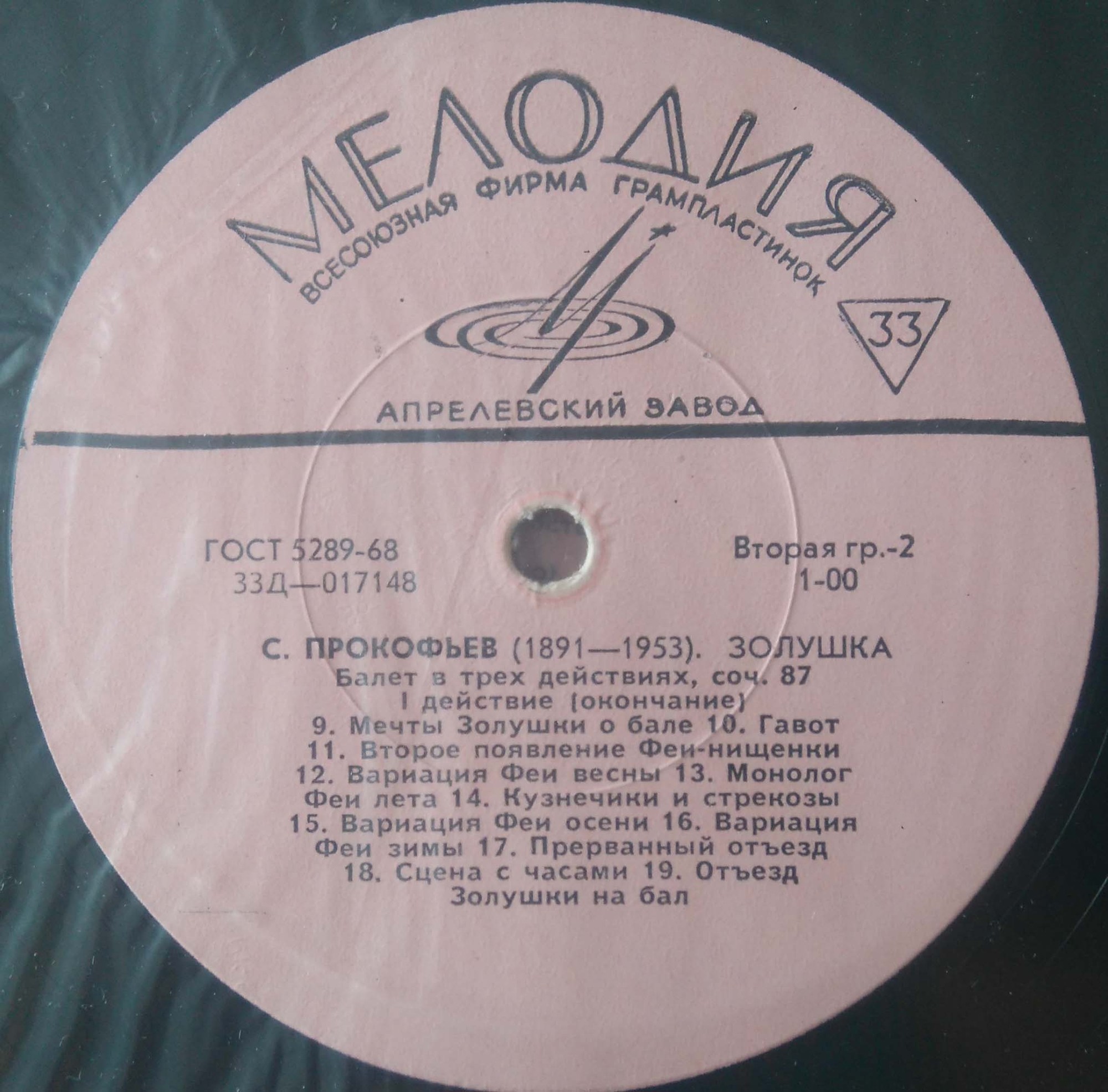 С. ПРОКОФЬЕВ. Балет «Золушка»