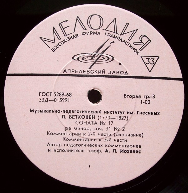 Л. БЕТХОВЕН Соната №17 для ф-но (педагогические комментарии профессора А. Иохелеса)