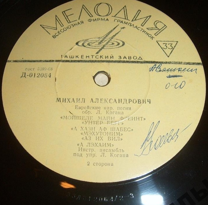 Михаил Александрович — Еврейские народные песни