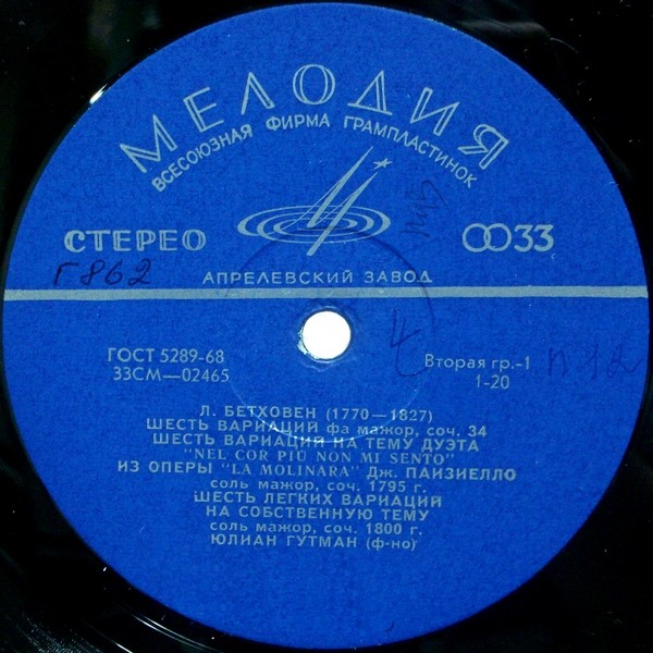 Л. БЕТХОВЕН (1770-1827) «Пьесы для фортепиано» (Ю. Гутман)