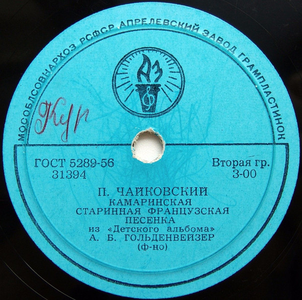 П. И. ЧАЙКОВСКИЙ. Из "Детского альбома" (А. Б. Гольденвейзер, ф-но)