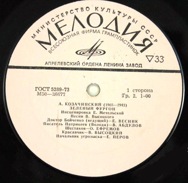 А. Козачинский, Зеленый фургон (инсценировка)