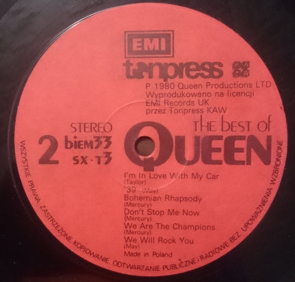 Queen - The Best Of [по заказу польской фирмы  TONPRESS, SX-T3]