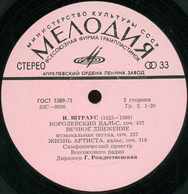 И. ШТРАУС (1825–1899): Вальсы