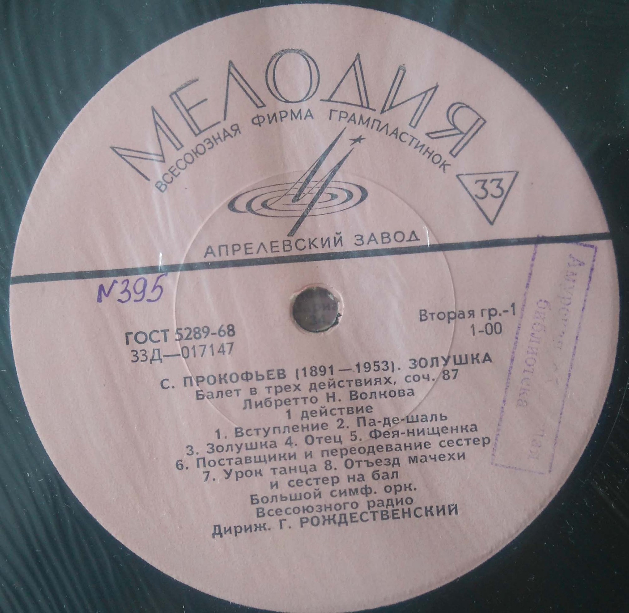 С. ПРОКОФЬЕВ. Балет «Золушка»