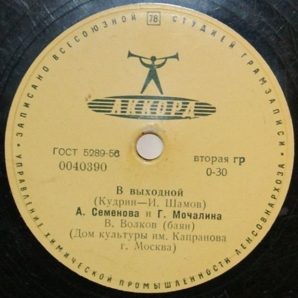 А. СЕМЕНОВА и Г. МОЧАЛИНА (Дом культуры им. Капранова г. Москвы), В. Волков (баян)