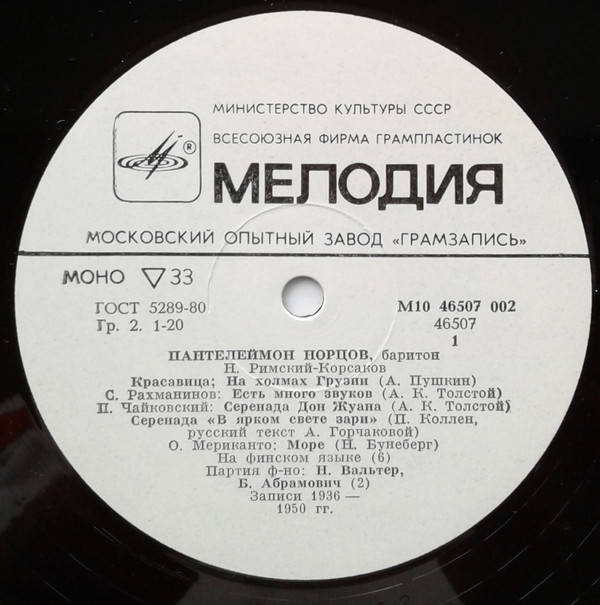 Пантелеймон НОРЦОВ, баритон