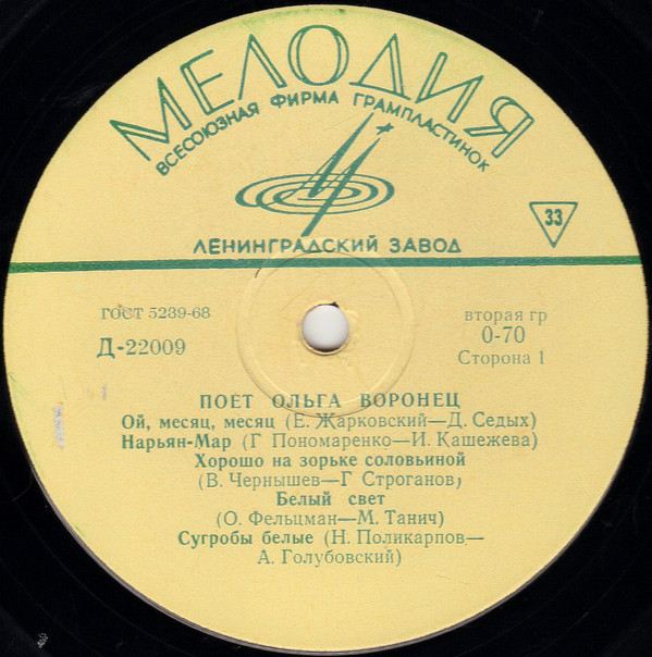 Поёт Ольга Воронец