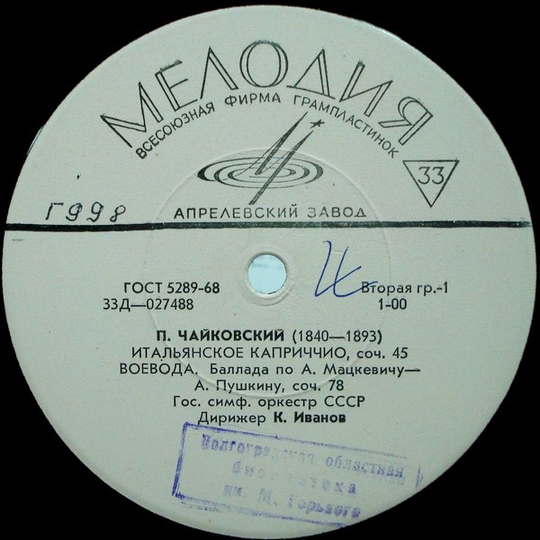 П. Чайковский: Франческа да Римини (фантазия), Фатум (симф. поэма)