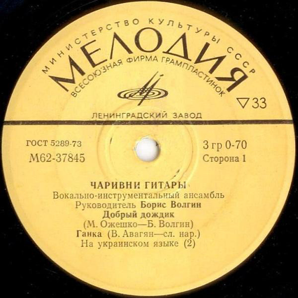 ВИА "ЧАРИВНИ ГИТАРЫ", рук. Б.Волгин