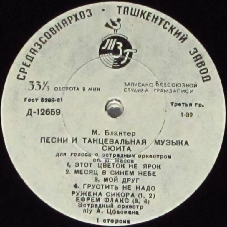 М. БЛАНТЕР (1903) - Песни и танцевальная музыка